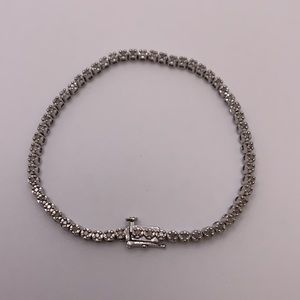 Women's Sterling Silver Diamond Tennis Bracelet